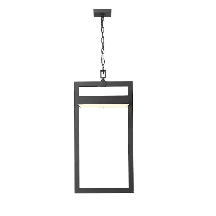 Z-Lite Luttrel 1 Light 29" Outdoor Chain Ceiling, Black, Sand