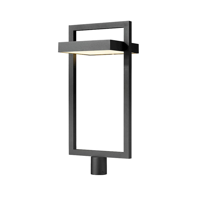 Z-Lite Luttrel 1 Light 30" Outdoor Post, Black, Sand - 566PHXLR-BK-LED