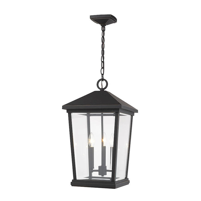 Z-Lite 3 Light Beacon 12" Outdoor Chain Mount, Oil Rubbed Bronze - 568CHXL-ORB