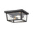 Z-Lite Beacon 3 Light Outdoor Flush Ceiling Mount, Black/Clear Beveled - 568F-BK