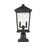 Z-Lite Beacon 2 Light Outdoor Pier Mount, Black/Clear Beveled - 568PHBR-533PM-BK