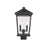 Z-Lite Beacon 2 Light Sq. Outdoor Post Mount, Black/Clear Beveled - 568PHBS-BK