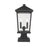 Z-Lite Beacon 2 Light Sq. Outdoor Pier Mount, Black/Clear - 568PHBS-SQPM-BK