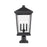 Z-Lite Beacon 3 Light Outdoor Pier Mount, Black/Beveled - 568PHXLR-533PM-BK