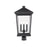 Z-Lite 3 Light Beacon XLR 12" Outdoor Post Mount Fixture, Black - 568PHXLR-BK