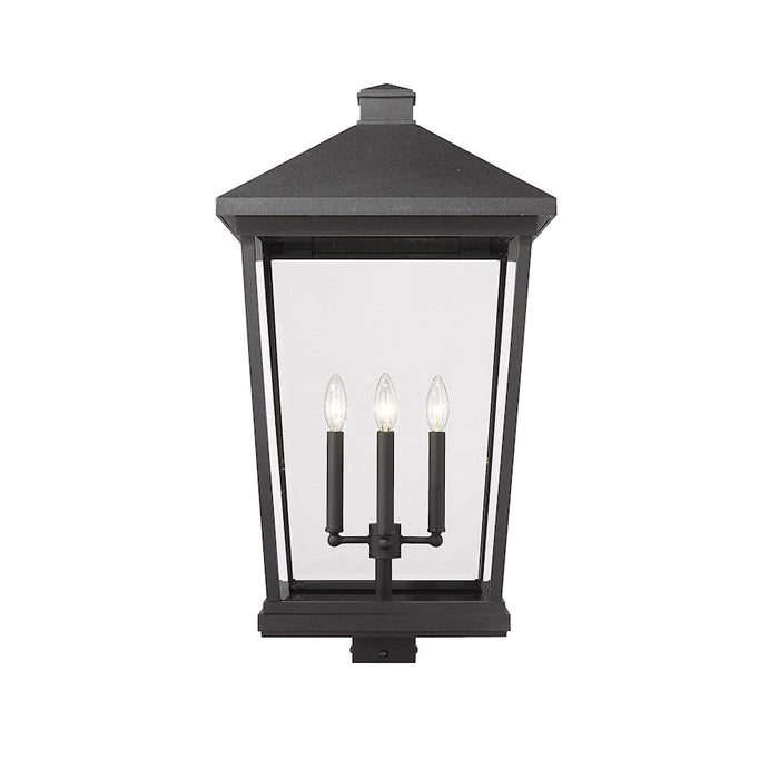 Z-Lite Beacon 4 Light Outdoor Pier Mount, Black