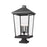 Z-Lite Beacon 4 Light 32" Outdoor Pier Mount, Black - 568PHXXLS-SQPM-BK