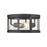 Z-Lite Roundhouse 3 Light Outdoor Flush Mount, Black/Clear Seedy - 569F-BK