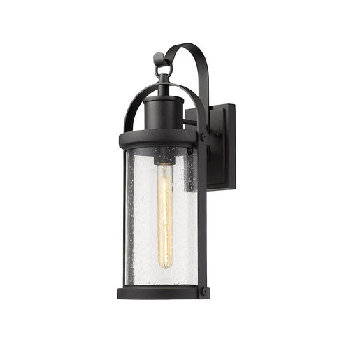 Z-Lite 1 Light Roundhouse 7" Outdoor Wall Sconce, Black - 569M-BK