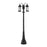 Z-Lite Roundhouse 3 Light 102" Outdoor Post Mount, Black/Seedy