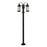 Z-Lite Roundhouse 3 Light 94" Outdoor Post Mount, Black/Seedy - 569MP3-567P-BK