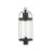 Z-Lite 1 Light Roundhouse 9" Outdoor Post Mount Fixture, Black - 569PHB-BK