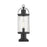 Z-Lite Roundhouse 1 Light 22.50" Sq. Pier Mount, Black/Clear - 569PHM-533PM-BK