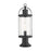 Z-Lite 1 Light Roundhouse 7" Outdoor Pier Mount, Black/Seedy - 569PHM-553PM-BK
