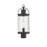 Z-Lite Roundhouse 1 Light Vintage Post Mount, Black/Clear Seedy - 569PHM-BK