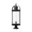 Z-Lite Roundhouse 1 Light 33" Outdoor Pier Mount, Black/Seedy - 569PHXL-533PM-BK