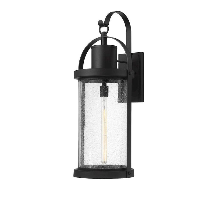 Z-Lite Roundhouse 1 Light 31.75" Outdoor Sconce, Black/Seedy - 569XL-BK