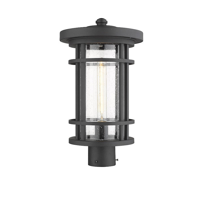 Z-Lite 1 Light Jordan 10" Outdoor Post Mount Fixture, Black - 570PHB-BK