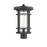 Z-Lite Jordan 1 Light 10" Outdoor Post Mount, Black/Clear Seedy - 570PHB-BK