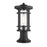 Z-Lite Jordan 1 Light 8" Outdoor Pier Mount, Black/Clear Seedy - 570PHM-553PM-BK