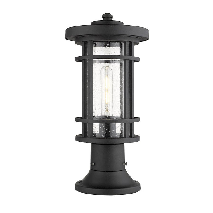 Z-Lite 1 Light Jordan 8" Outdoor Pier Mounted Fixture, Black - 570PHM-553PM-BK