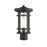 Z-Lite Jordan 1 Light 8" Outdoor Post Mount, Black/Clear Seedy - 570PHM-BK