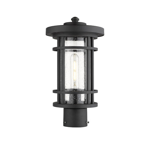 Z-Lite 1 Light Jordan 8" Outdoor Post Mount Fixture, Black - 570PHM-BK