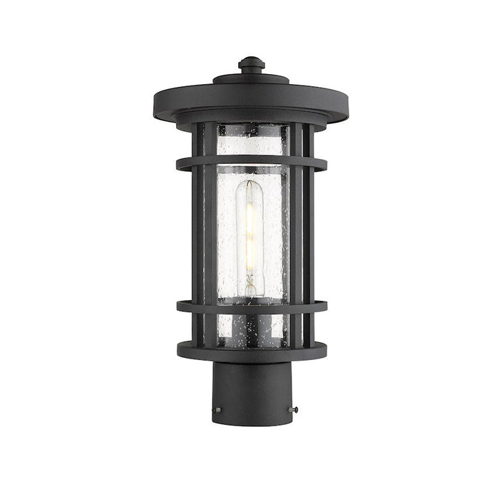 Z-Lite 1 Light Jordan 8" Outdoor Post Mount Fixture, Black - 570PHM-BK