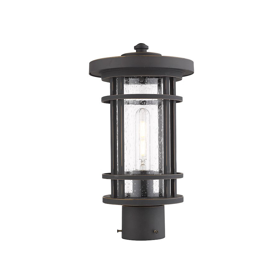 Z-Lite 1 Light Jordan 8" Outdoor Post Light, Bronze - 570PHM-ORB