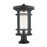 Z-Lite 1 Light Jordan 12" Outdoor Pier Mounted Fixture, Black - 570PHXL-553PM-BK