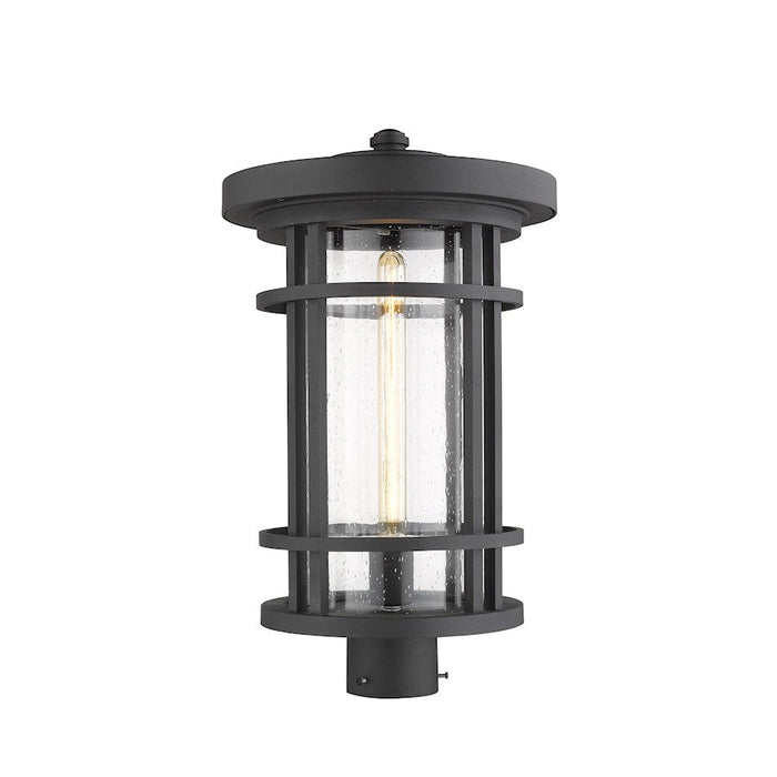 Z-Lite 1 Light Jordan 12" Outdoor Post Mount Fixture, Black - 570PHXL-BK