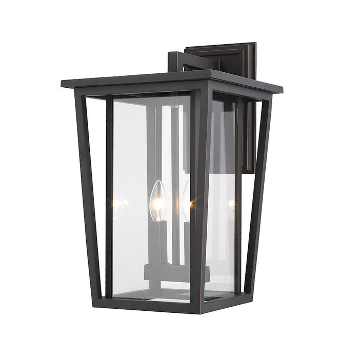 Z-Lite Seoul 2 Light 11.25" Outdoor Wall Sconce, Bronze/Clear - 571B-ORB