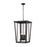 Z-Lite Seoul 4 Lt Outdoor Chain Mount Ceiling Fixture, Black/Clear - 571CHXXL-BK