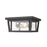 Z-Lite Seoul 3 Light Outdoor Flush Ceiling Mount, Bronze/Clear - 571F-ORB