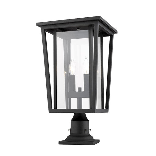 Z-Lite 2 Light Seoul 11" Outdoor Pier Mounted Fixture, Black - 571PHBR-533PM-BK