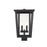 Z-Lite 2 Light Seoul HBS 11" Outdoor Post Mount Fixture, Black - 571PHBS-BK
