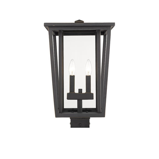 Z-Lite 2 Light Seoul HBS 11" Outdoor Post Light, Bronze - 571PHBS-ORB