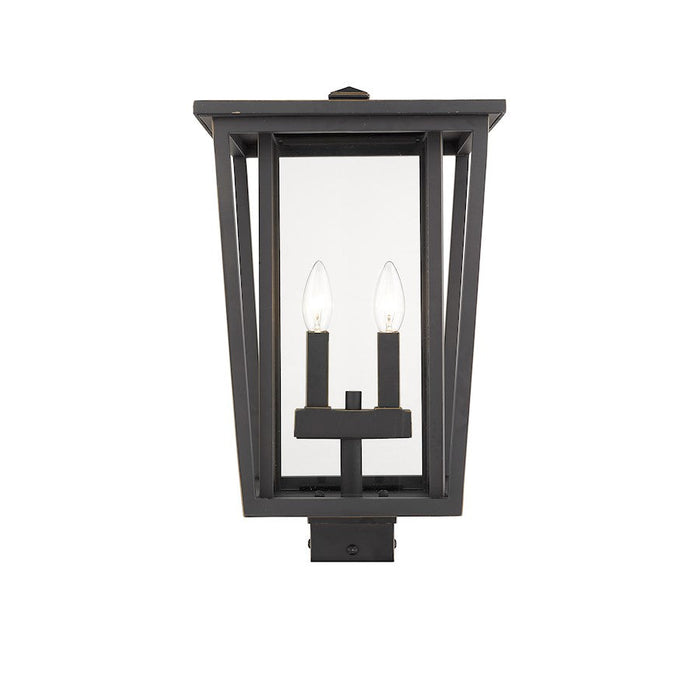 Z-Lite 2 Light Seoul HBS 11" Outdoor Post Light, Bronze - 571PHBS-ORB