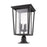 Z-Lite Seoul 3 Light Outdoor Pier Mount, Bronze/Clear - 571PHXLR-533PM-ORB