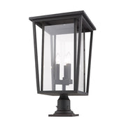 Z-Lite 3 Light Seoul 14" Outdoor Pier Mount, Bronze - 571PHXLR-533PM-ORB