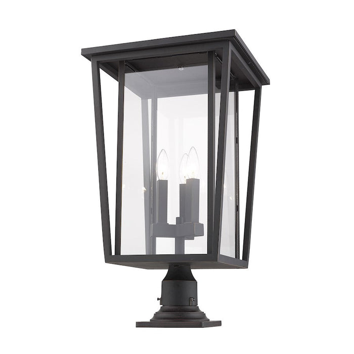Z-Lite 3 Light Seoul 14" Outdoor Pier Mount, Bronze - 571PHXLR-533PM-ORB