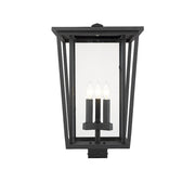 Z-Lite 3 Light Seoul 14" Outdoor Post Mount Fixture, Black - 571PHXLS-BK