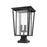Z-Lite 3 Light Seoul Square 14" Outdoor Pier Mount, Black - 571PHXLS-SQPM-BK