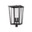 Z-Lite Seoul 4 Light 30" Outdoor Post Mount Fixture, Black/Clear - 571PHXXLR-BK