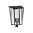 Z-Lite Seoul 4 Light Outdoor Post Mount Fixture, Black/Clear