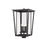 Z-Lite Seoul 4 Light 29" Outdoor Post Mount Fixture, Black/Clear - 571PHXXLS-BK