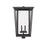 Z-Lite Seoul 4 Light Outdoor Post Mount Fixture, Black/Clear