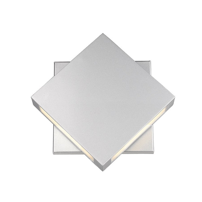 Z-Lite 2 Light Quadrate 11" Outdoor Wall Sconce, Silver - 572B-SL-LED