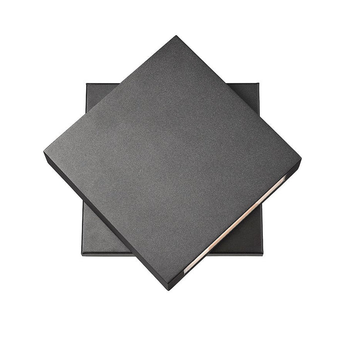 Z-Lite 1 Light Quadrate 11" Outdoor Wall Sconce, Black - 573B-BK-LED