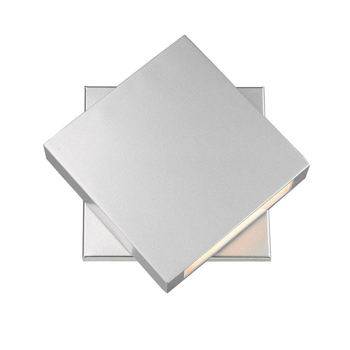 Z-Lite 1 Light Quadrate 11" Outdoor Wall Sconce, Silver - 573B-SL-LED